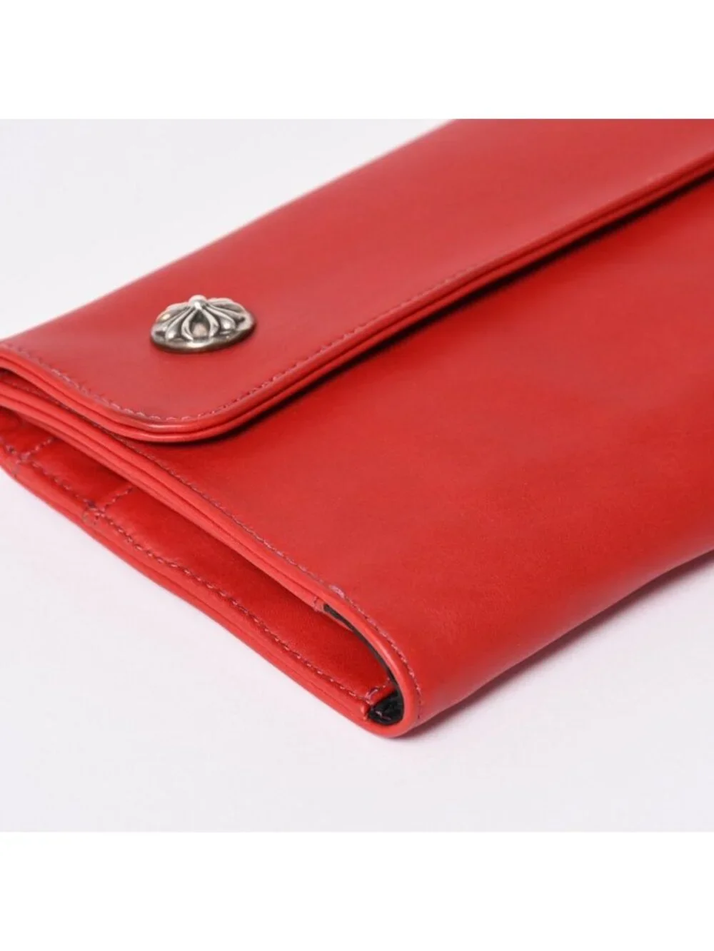Chrome Hearts Wave Cross Ball Button Wallet Soft Leather
